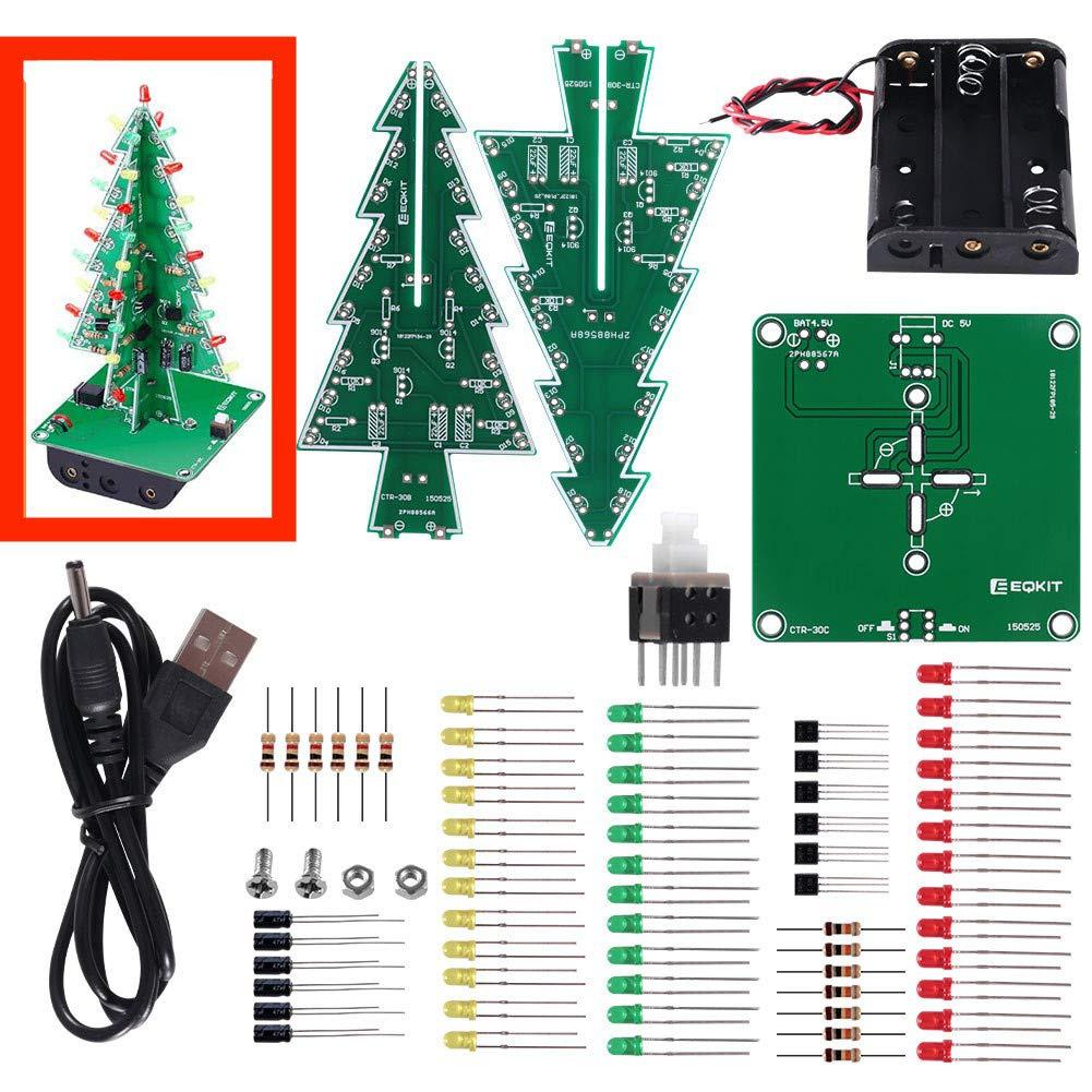 NE555 LED-Weihnachtsbaum Bausatz – DIY-Lötübung Mit Blinkenden Roten & Grünen LEDs, Inkl. PCB-Platine NE555 LED-Weihnachtsbaum Bausatz – DIY-Lötübung Mit Blinkenden Roten & Grünen LEDs, Inkl. PCB-Platine