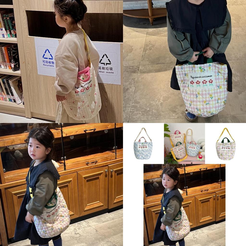 Trendy Korean Style Large Capacity Children's Bag With Floral Print For Boys And Girls