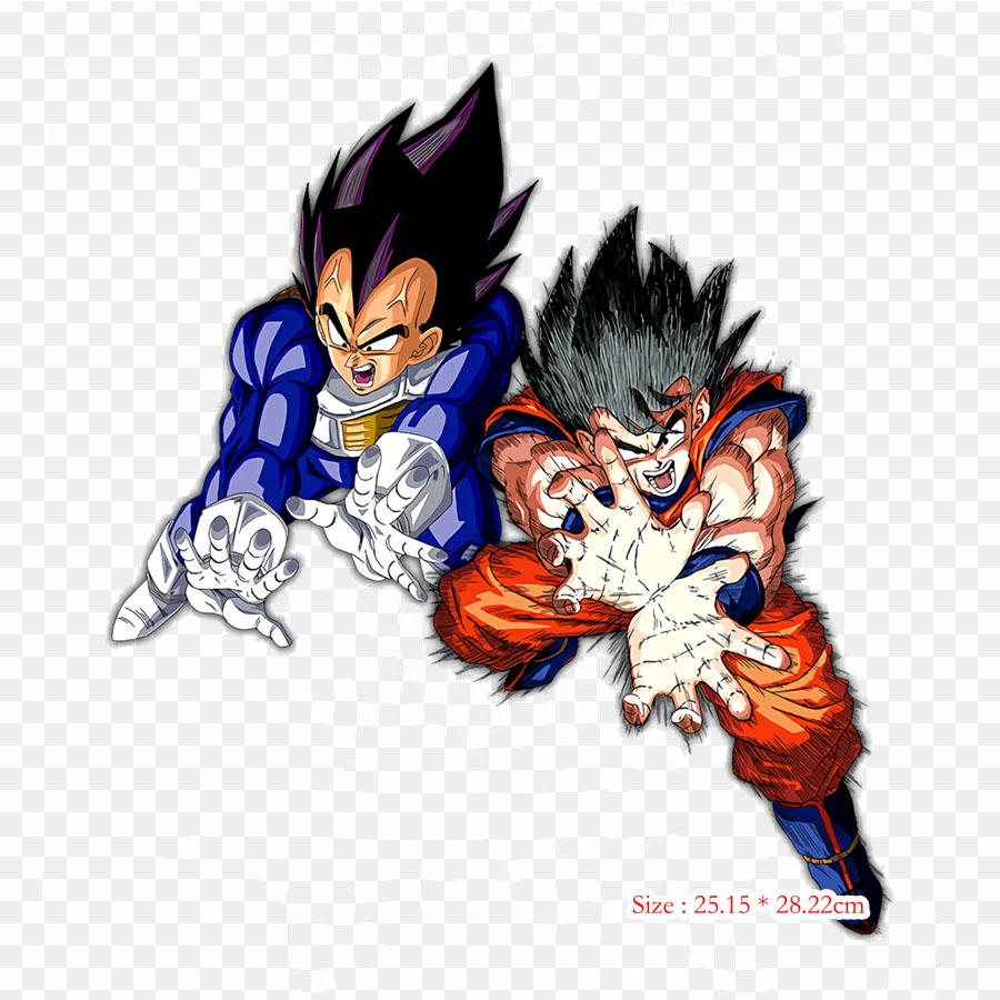 Patches For Clothes Bag Iron On Thermal Stickers Saitama Vs Zeno Goku Vegeta Pattern Washable Heat Transfer