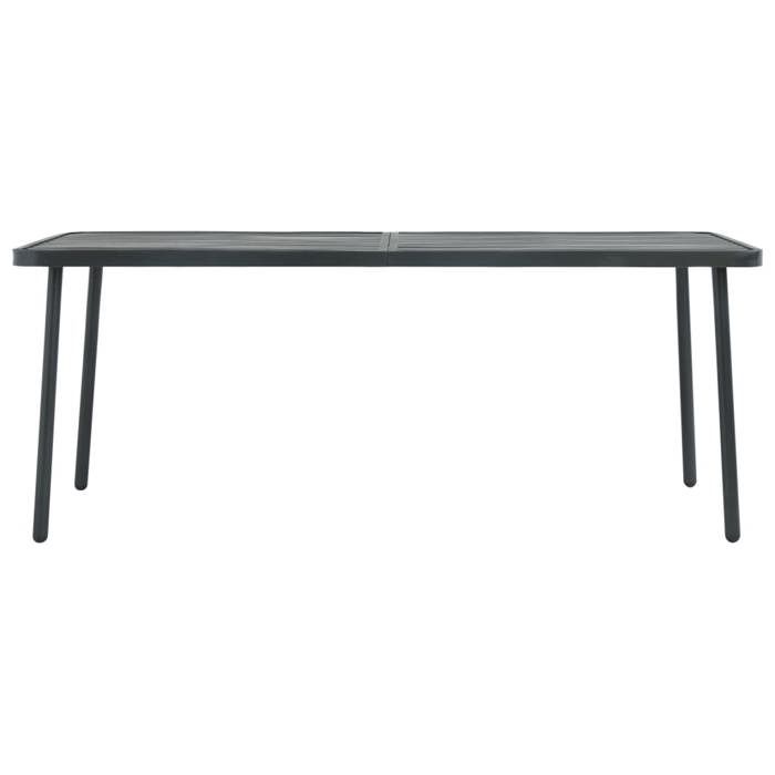 Maison Exclusive - Ensemble à manger de jardin 7 pcs Acier Gris foncé