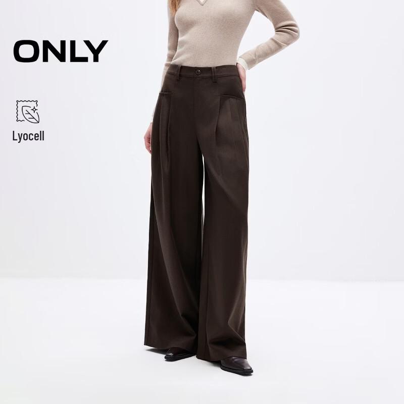 ONLY 2026 Summer Women s Lyocell Blend High-Waist Loose Straight-Leg Casual Pants L