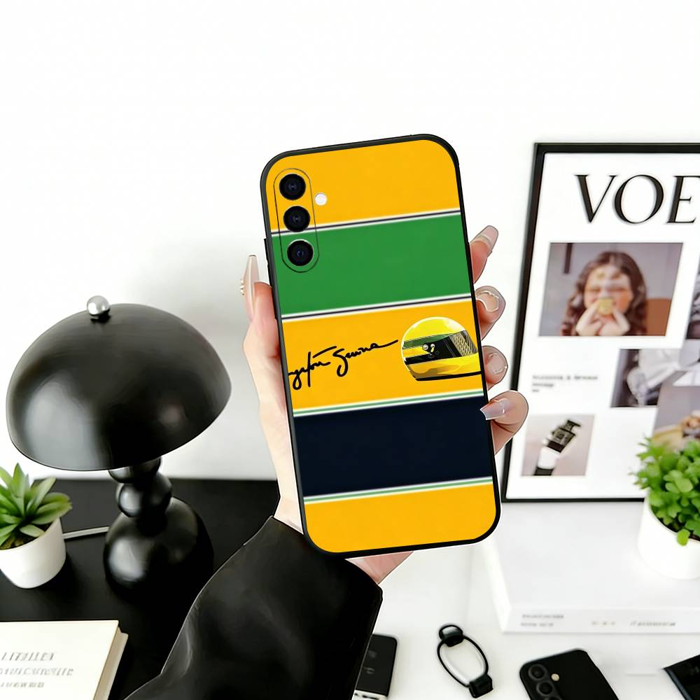 Racing Driver A-Ayrton S-Senna Phone Case For Samsung Galaxy A73,A72,A71,A70,A53,A52,A51,Others Soft Black Cover Samsung a22 4g