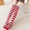 Over Above Knee Socks Long Womens Striped Panda Cat Winter Warm Ladies Girls Black White Funny Thigh High Stockings Christmas