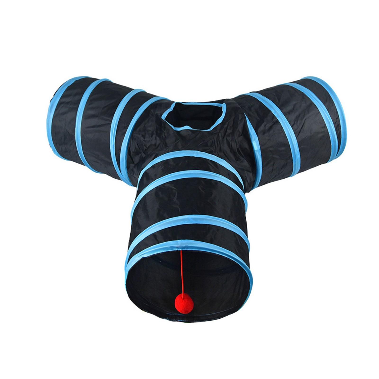 

Кошка и мышь проход игрушка для домашних животных туннель со звуковым колокольчиком хватательный мяч головоломка игрушка клетки One Size чёрный