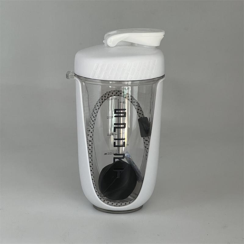 600 ml Mixer-Shaker-Flasche mit Schneebesen, Kunststoff-Protein-Shakes, auslaufsicherer Becher für Workout, Fitnessstudio, Sport