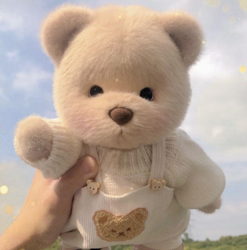 Kawaii 30cm Clothes Plush Toys Plush Bear Doll Clothing Soft Bear White Brown Teddy Bear Girls Heart Kids Girlfriend Cute Toys