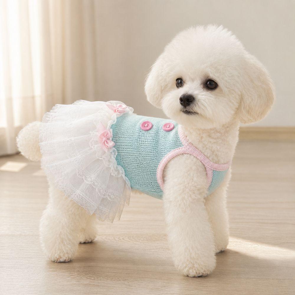 Netted Lace Pet Princess Dress Soft Tulle Dog Puffy Skirt New Dog Vest Pet Everyday Wear
