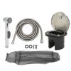 Exterior Shower Box Head Hose Kit 2.43m/8.0ft Stainless Steel Flush Mount for RVs Yachts