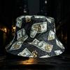Dollar Printing Double-sided Wearing Digital Printing Bucket Hat Men's and Women's Sun Protection Visor Outdoor Trend Basin Hat
