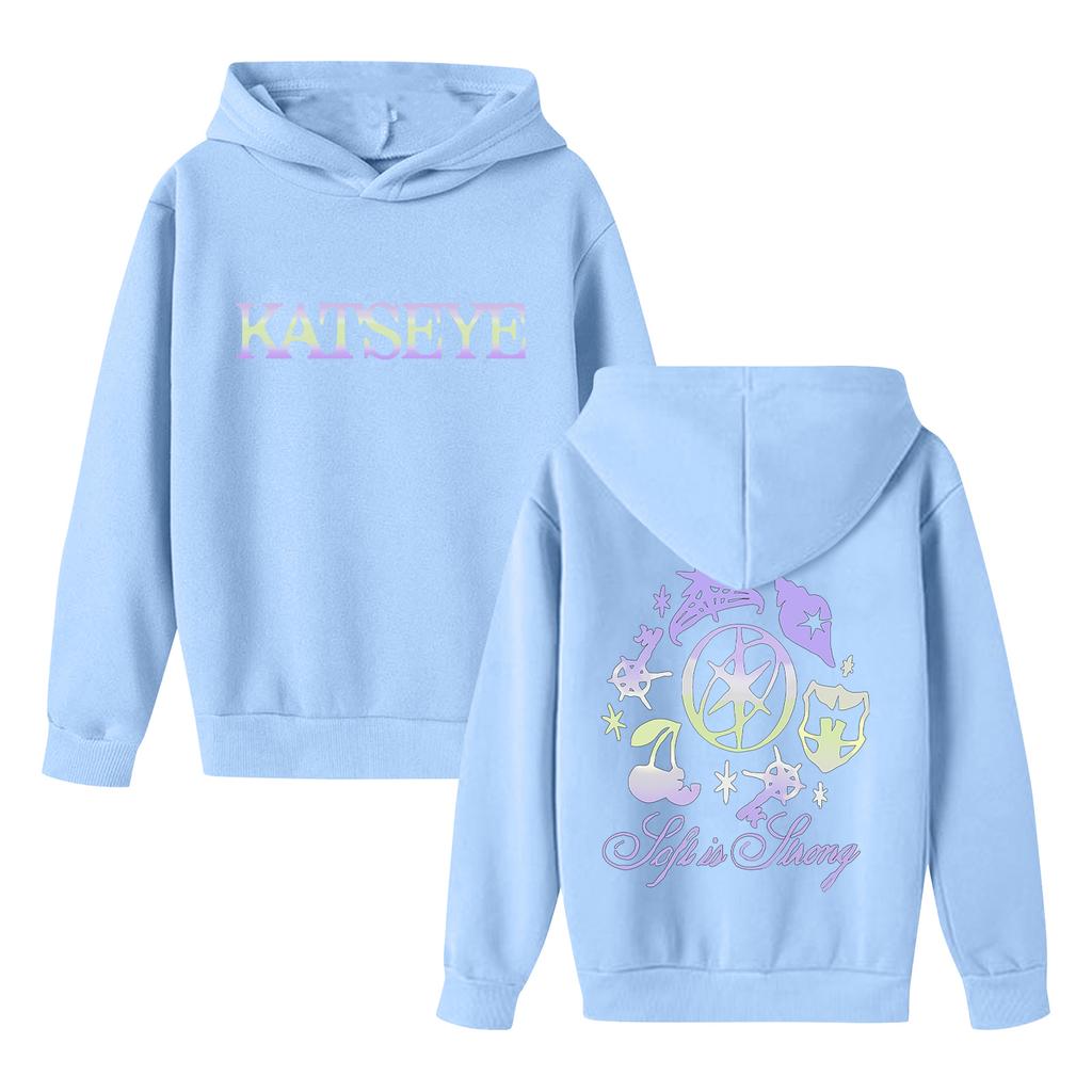 Kinder Langarm Lockerer Pullover Buchstabenaufdruck Kordelzug Kapuzen-Sweatshirt