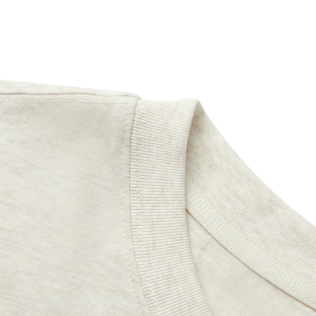 Li Ning Badfive Solid Color Round Neck Comfortable Breathable Versatile Loose Short Sleeve T-Shirt Men T-Shirts Flower-Gray Light-Khaki AHSV009-6