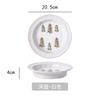 1PC Exquisite Christmas Tableware Ceramic Plates Fruit Salad Plates Breakfast Milk Mugs Household Kitchen Ceramic Noodle Bowls