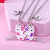 Electroplate Best Friend Magnetic Necklace Zinc Zinc Alloy Magnet Necklace  Best Friend