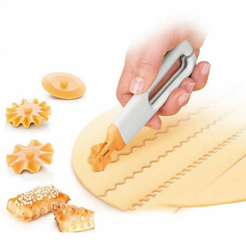 Dumplings Biscuit Roller Cookie Round Rolling Cutting Blade Dough Circle Cutter Gift Dining Bar Supplies Baking Pastry Tools
