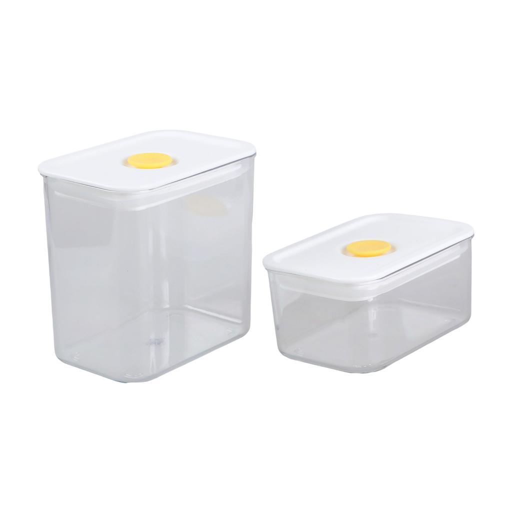 6 Piece Clear Airtight Food Container with Sealed Lid Set Kitchen Organizers Bins For Dry Good Spices Candy Storage