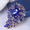 Vintage Crystal Brooch Anti-oxidation Anti-rust Alloy Lapel Pin Chic Colorful Crafted Pin Gift for Her