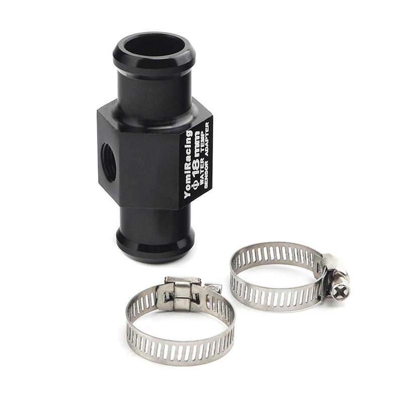 New Black Water Temperature Gauge Radiator Temperature Water Temperature Connector Pipe Sensor 16MM 18MM 20MM 22MM Hose Adapter