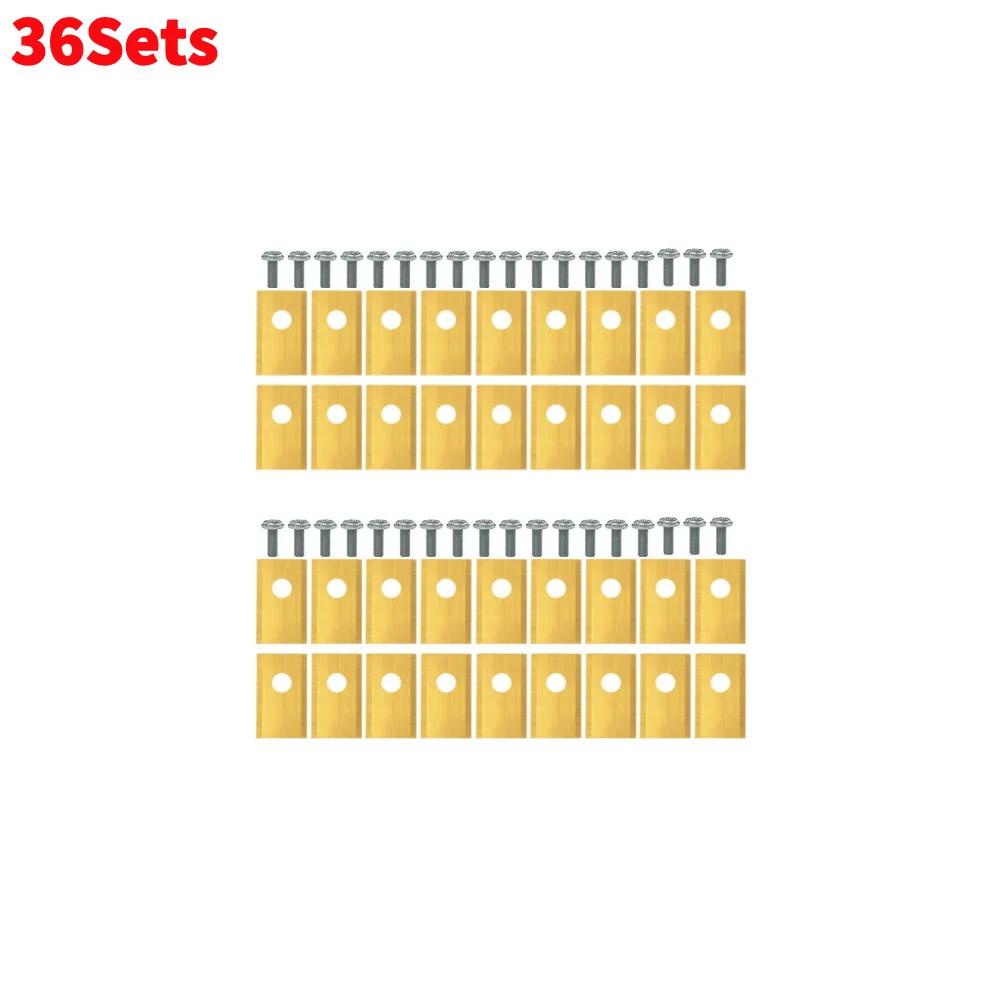 18-180Sets Blades Replacement Stainless Steel Blade Screws Kit Robotic Lawn Mowers Replacement for Worx Landroid Lawn Mowers
