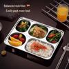 304 Stainless Steel Rectangular Divided Lunch Tray