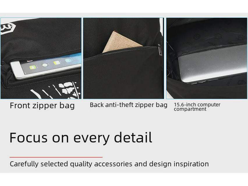 Men's Trendy Korean-Style Backpack for Boys and Teens
