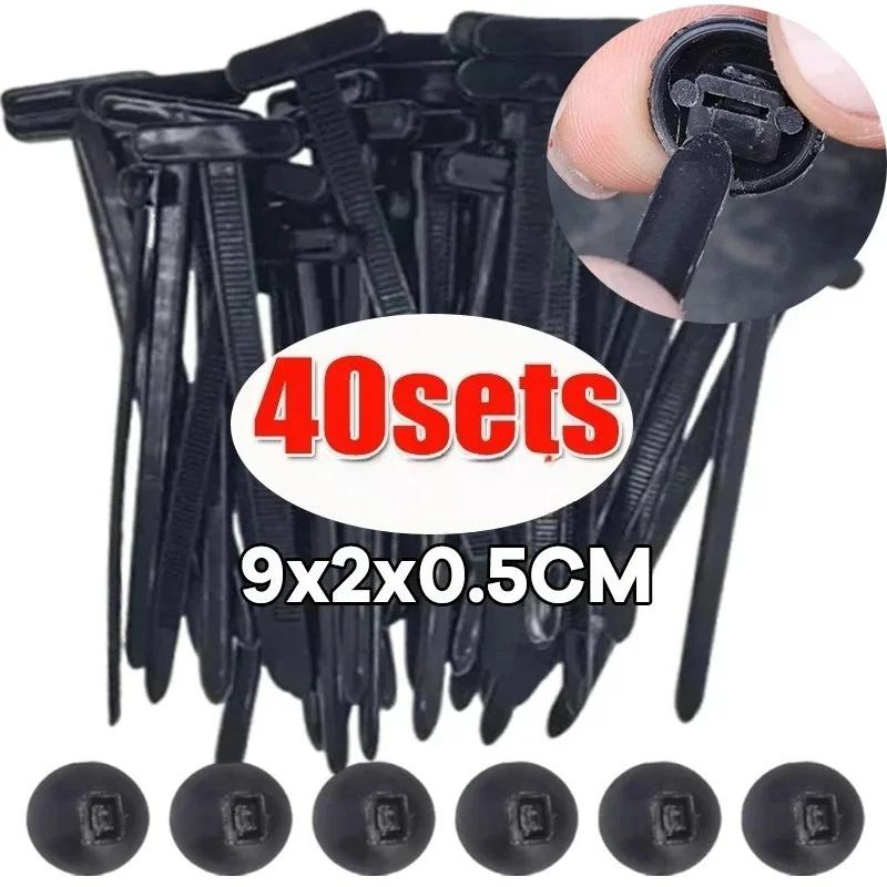 

Auto Fastener Screw Replacement Clip Car Fender Trunk Engine Guard Panel Wire Management Secure Universal Nylon Cable Tie Buckle