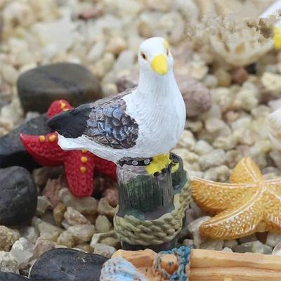 5Pcs Miniature Fairy Sea Bird Seagull Stand Stump Garden Home Houses Decoration Craft Micro Landscaping Decor DIY Accessories, Outdoor Décor