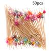 50 stücke Einweg bambus obst picks künstlerische obst picks liebe plum blossom fünf stern obst picks cocktail dekoration bambus picks