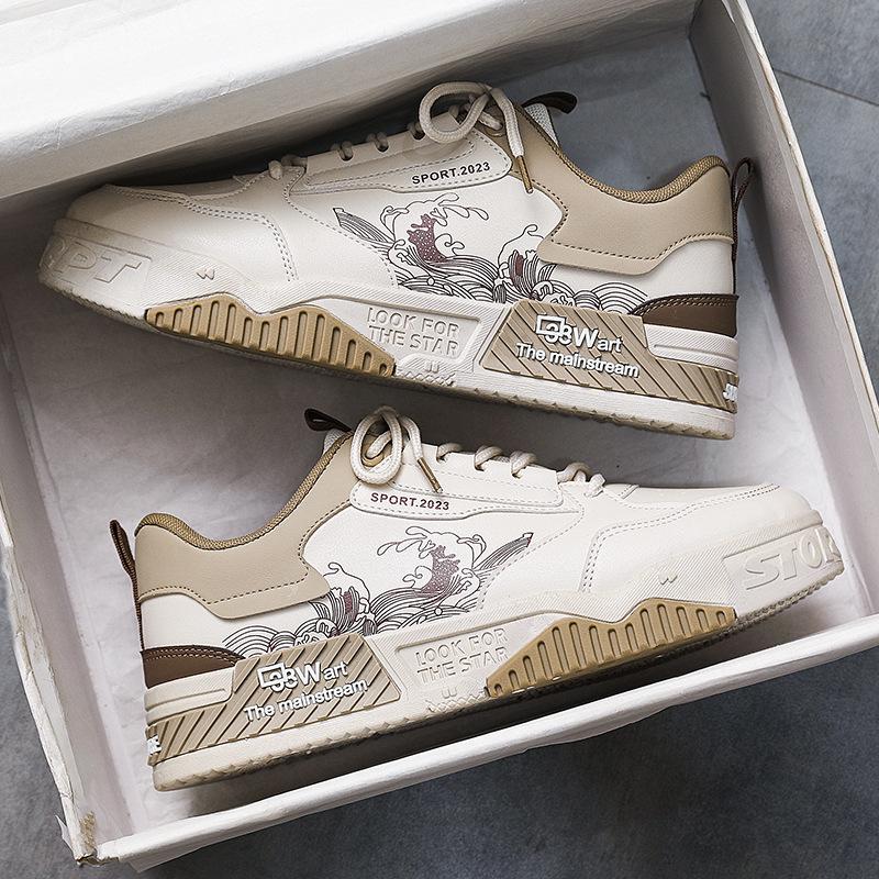 Fashion Men's Sneakers Sports Casual Shoes Autumn Fashion Comfort Lace Up Jogging Sneakers Trendy Flat Anti-slip Shoes Zapatillas Hombre