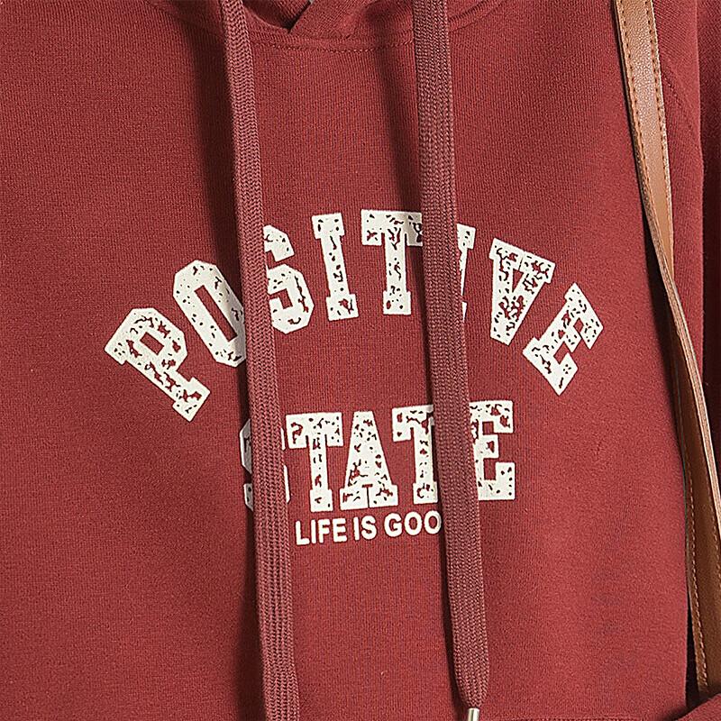 Women's Color-Block Print Hooded Sweatshirt