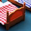 Dollhouse Bunk Bed Compact Lovely PVC Doll House Simulation Double Bed for Decoration