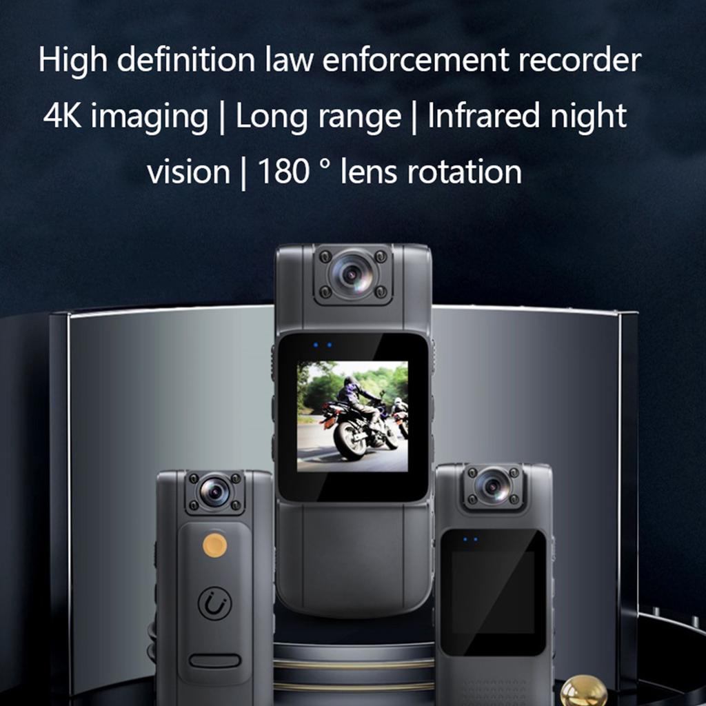 Mini Body Camera Magnetic Back Clip Design 1080P Recorder Adjustable Lens for Delivery Personnel & Private Investigator