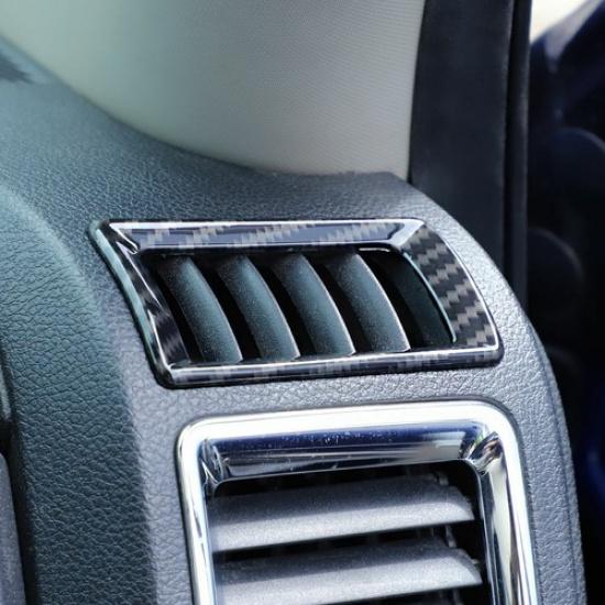 Center Console Air Conditioner Outlet Vent Trim for 10-17 Dodge Ram Carbon Fiber