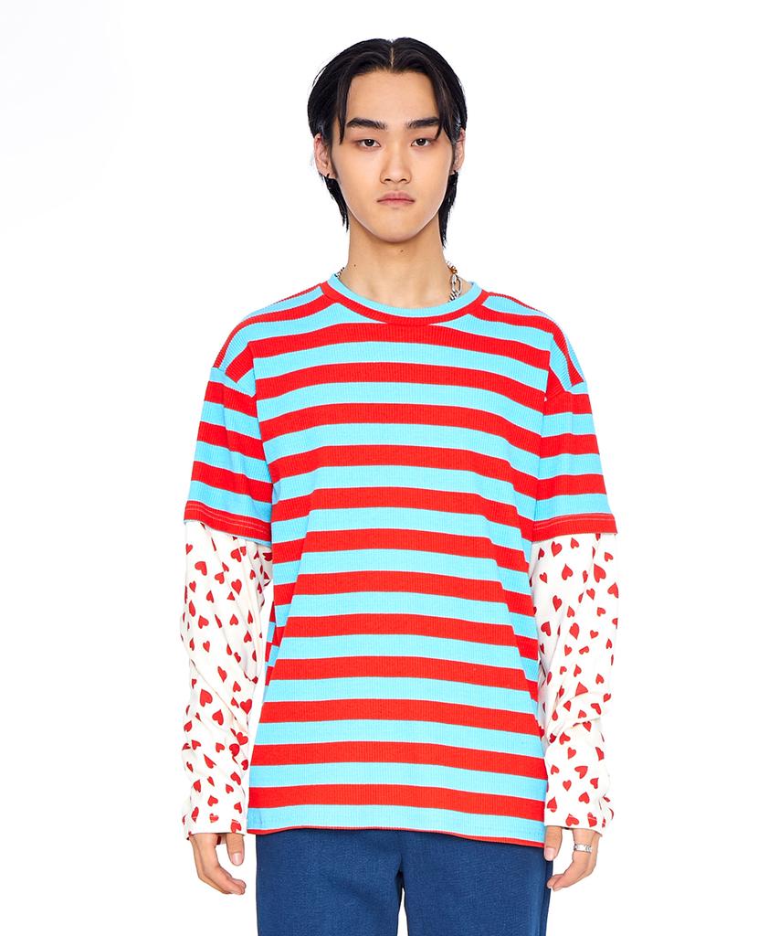 EPONYM Layered Stripe Long Sleeve_ Red & Blue
