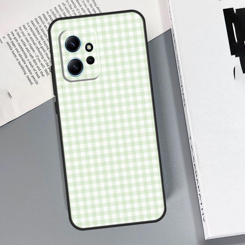 Pastel Gingham Case For Xiaomi Redmi Note 12 11 10 8 9 Pro Note 12S 11S 10S 9S Redmi 12 9C 10C 12C Coque