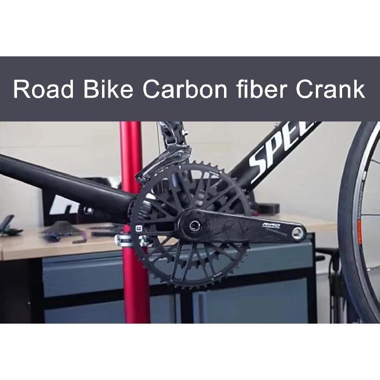 RIRO Carbon Fiber Road Crankset 29MM 50-34/52-36/53-39T Compatible with 11/12 Speed Shimano Direct Mount /110/130BCD Chainrings