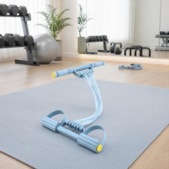 Pedal Resistance Band with Handle, 10-Tube Pedal Ankle Puller Exerciser, Multifunction Tension Rope for Arm, Leg, Waist, Shoulder Training