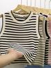 New 2026 Basic Bottoming Striped Chain Elasticity Vests Women Tank & Camis Summer Wild Crop Short Tops