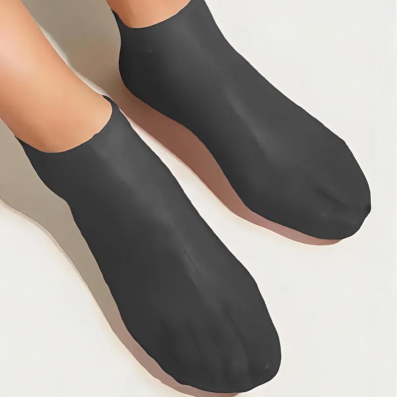 1 Pair Black Silicone Toe Socks, Women's Moisturizing Anti-cracking Foot Socks, Suitable for Dry Heels