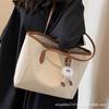 2025 New PU Women's Bag Cute Pendant Handbag Messenger Bag Large Capacity Shoulder Bag Zipper Model
