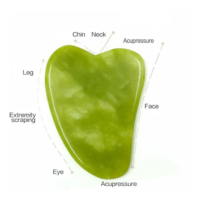 Natural Jade Roller Massager for Face Body Back Foot Massage Roller Facial Liftting Anti-wrinkle Double-end Gua Sha Jade Stone