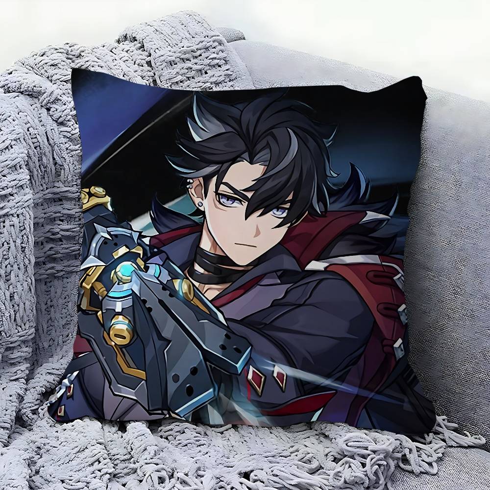 GAME Characters-Wriothesley Pillow Cover Sofa Cushion Cover Home Room Decoration Children Gift