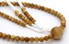 Soka Gakkai prayer made in solid cotton wooden SGI yellow yang for men beads, natural, Kyoto, boxwood, tassel, beads, (Tsuge)