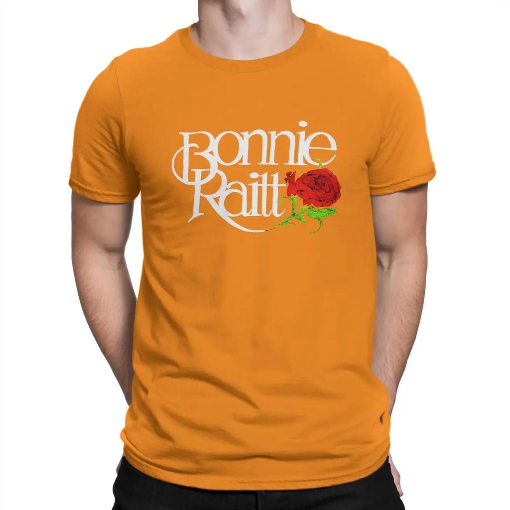Logo Herren T-Shirt Bonnie Raitt Sänger Lustige T-Shirts Kurzarm Rundhals T-Shirt Reine Baumwolle Sommer Oberteile