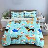 Chihuahua Pool Party Pattern Bedding Duvet Cover Set Duvet Cover Pillowcases  (1*Duvet Cover 2*Pillowcases, Without Duvet Insert)
