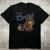 Men's Black 200G Cotton Heat Transfer Printed Crew Neck Short Sleeve T-Shirt - Original Cowboy Style Pattern