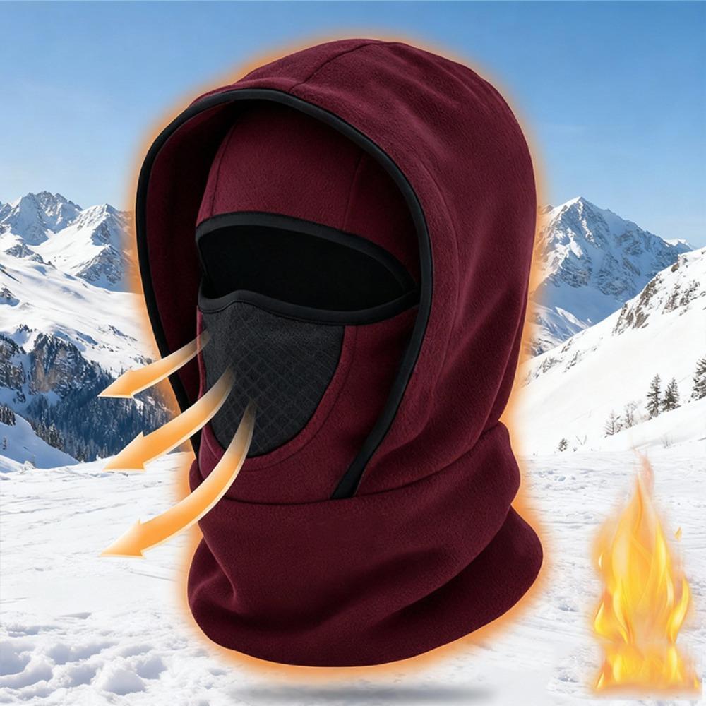 

Waterproof Polar Fleece Balaclava Hat Thermal for Cold Weather Face Cover Cycling Skiing Face Neck Warmer Beanie Cap
