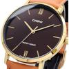 Casio MTP-VT01GL-5B Quartz Men's Watch Gold Tan Leather Band Imported Model