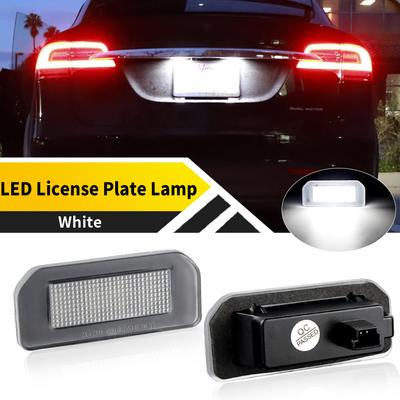 2 Stück 12V 6000K für Tesla Model 3 2017-up Weißes LED Kennzeichenlicht OEM-Nr.:1449730-00-B, 1077408-00-E, 1713282-00-A