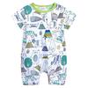 Summer Baby Short Sleeve Romper 0-24 Months Breathable Ribbed Cotton