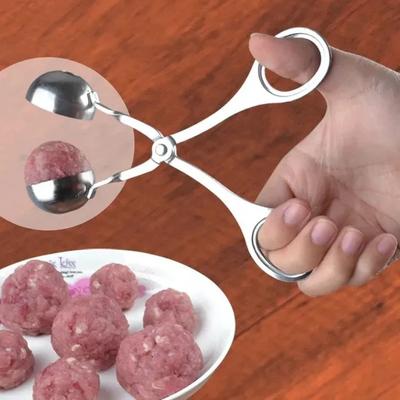 Meatball Making Tool Stainless Steel Clip Round Rice Ball Shaping Spoon Meatball Making Mold Non-stick Filling Kitchen Gadget